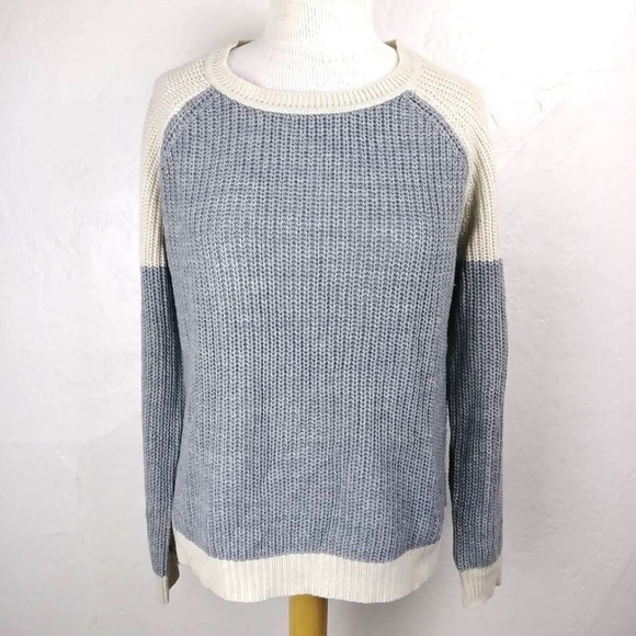 RD Style Sweaters - RD Style Stitchfix Grey/Cream Colorblock Sweater